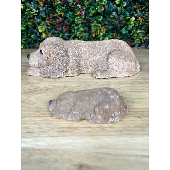 Sandra Brue Sandicast Cocker Spaniel Dog + Puppy Sculptor Figurine Vintage 1983‎ - Picture 3 of 8